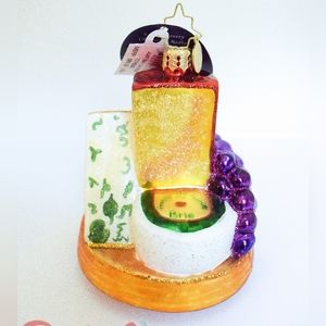 🧀 *NWT* Christopher Radko, "Just Say Cheese" Glass Ornament. ***RARE***.
